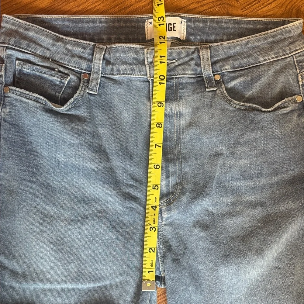 Paige Margot Ankle Skinny Jeans Released Raw Hem Accents size 30